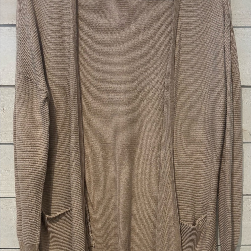 Marled Anthropology Beige Open-Front Cardigan in size Large. Great condition! - Picture 12 of 15